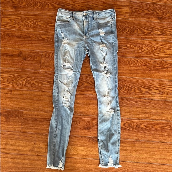 Hollister High-Rise Super Skinny Light Blue Women's Jeans - Picture 1 of 5